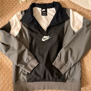 Nike Black and Gray Half-Zip Jacket